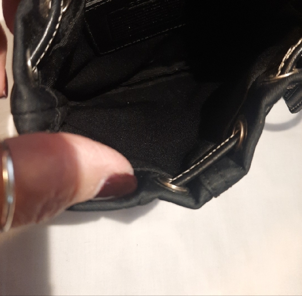 Black Coach Drawstring Pouch - Picture 5 of 9